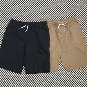 Cat & Jack pair of Boys XL/16 Kids Black and Tan Shorts